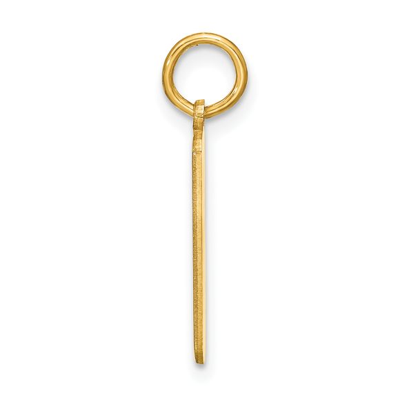 Sterling Silver/Gold-plated Small Vertical Blank Bar Charm - Picture 2 of 4